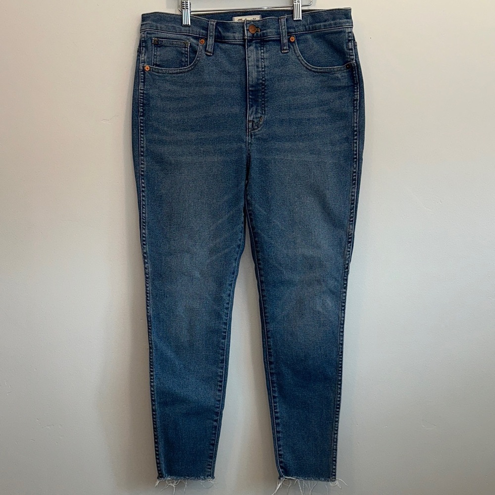 Madewell Dark Blue High Rise Skinny Ankle Jeans